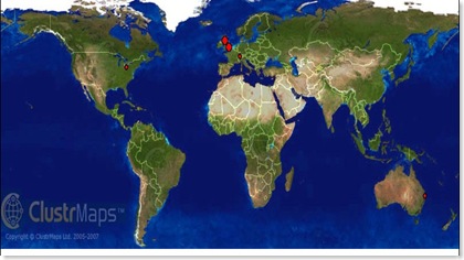 Click on map to locate where in the world our visitors view this page from.